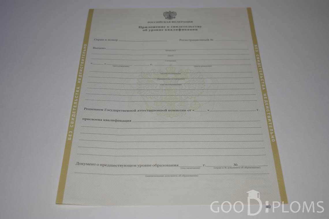 Приложение к Свидетельству об Уровне Квалификации период выдачи 2011-2020 -  Усть-Каменогорск