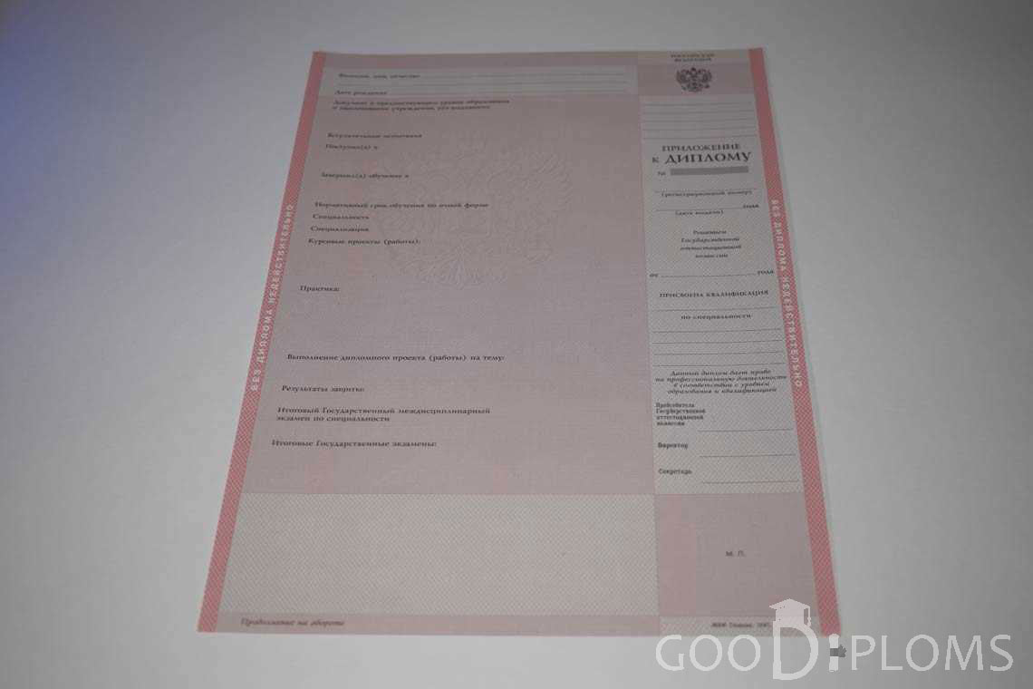 Приложение к Диплому Техникума с Отличием в период c 1997 по 2002 год - Усть-Каменогорск
