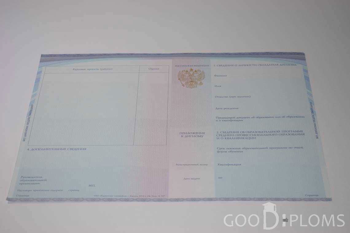 Приложение к Диплому Техникума с Отличием в период c 2014 по 2025 год - Усть-Каменогорск