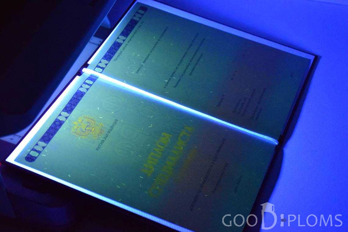 Бланк Диплома о Высшем Образовании с Отличием в Ультрафиолете - Усть-Каменогорск